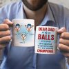 From Your Swimming Champions Personalized Funny Sperms Coffee Mug Gift For Dad