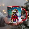 Frosty French Bulldog Personalized Mug, Charming Pup Magical Christmas Gift with Custom Name