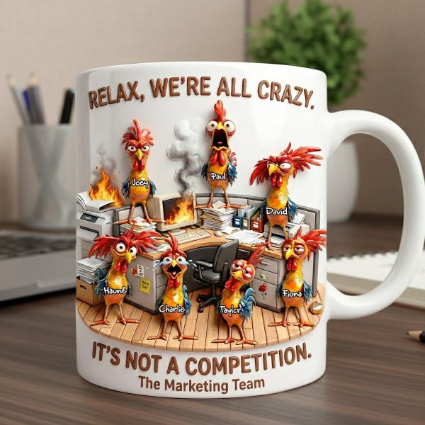 Fun Mad Rooster Office Worker Coffee Mug - Personalized Gifts For Coworker 02qhlu181225