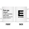 Fun-Pa Like Grandpa But Cooler Text Mug - Personalized Custom Coffee Mug - GRP013_MG