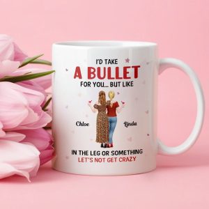 Funny Best Friends Mug Personalized Friends Back View Ceramic Cup with Sarcastic Friendship Quote