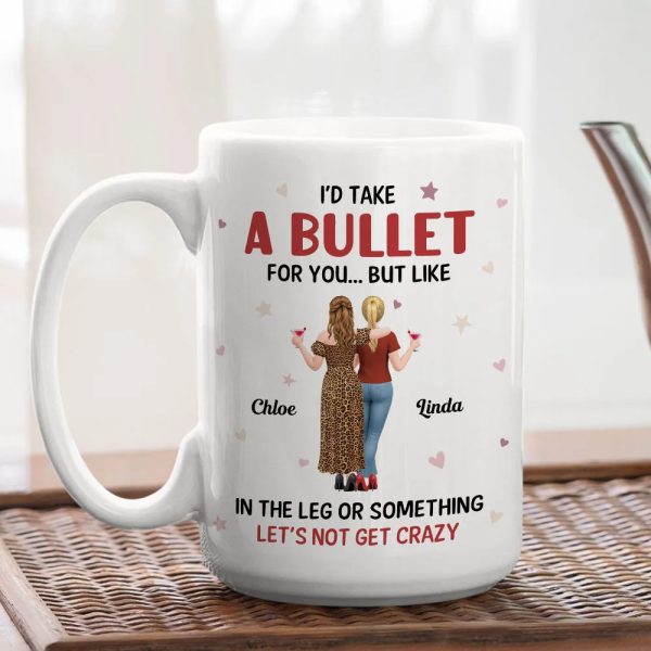 Funny Best Friends Mug Personalized Friends Back View Ceramic Cup with Sarcastic Friendship Quote