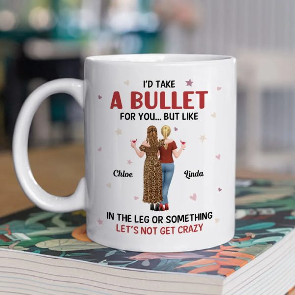 Funny Best Friends Mug Personalized Friends Back View Ceramic Cup with Sarcastic Friendship Quote