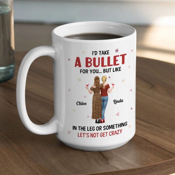 Funny Best Friends Mug Personalized Friends Back View Ceramic Cup with Sarcastic Friendship Quote