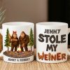Funny Bigfoot Couple Coffee Mug - Personalized Gifts For Couple 04ohti110625