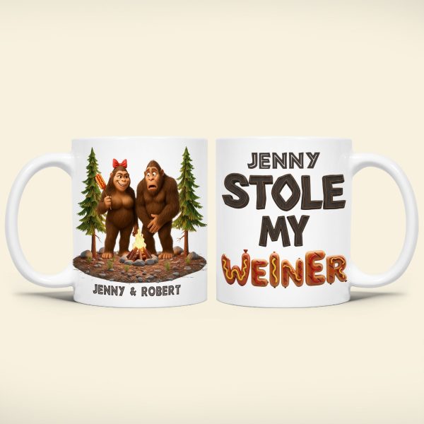 Funny Bigfoot Couple Coffee Mug - Personalized Gifts For Couple 04ohti110625