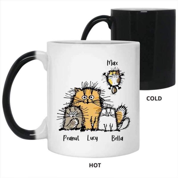 Funny Cat Personalized Color Changing Mug