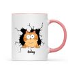 Funny Cat Personalized Mug, Gift For Cat Mom, Cat Dad, Cat Lover