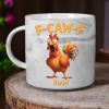 Funny Chicken F-Caw-F - Personalized Marble Mug