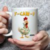 Funny Christmas Chicken Mug with Custom Name A Hilarious Holiday Gift for Friends & Coworkers