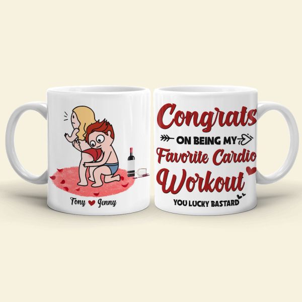 Funny Couple, Congrats On Being My Favorite Cardio Workout, Personalized Coffee Mug, Couple Gift, Gifts For Him, Gifts For Her