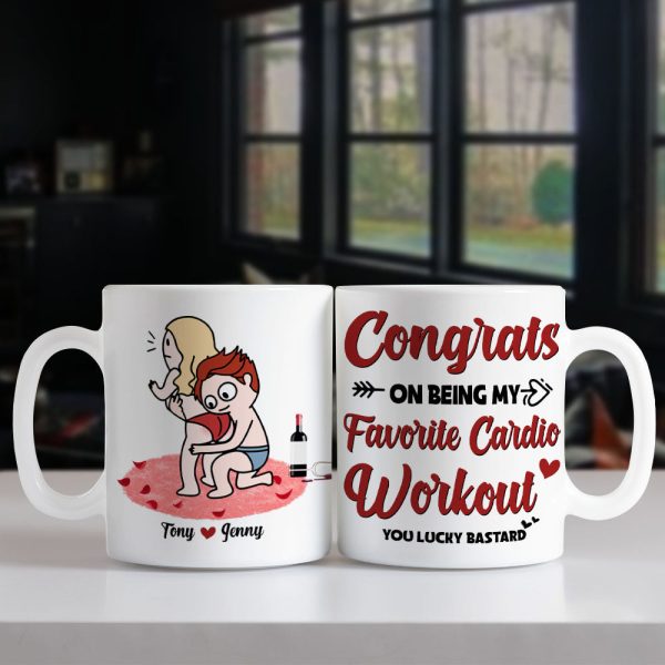 Funny Couple, Congrats On Being My Favorite Cardio Workout, Personalized Coffee Mug, Couple Gift, Gifts For Him, Gifts For Her