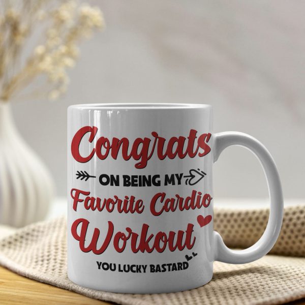 Funny Couple, Congrats On Being My Favorite Cardio Workout, Personalized Coffee Mug, Couple Gift, Gifts For Him, Gifts For Her