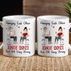 Funny Couple Mug Custom Anniversary Gift for Husband or Wife with Coffee Illustration