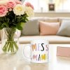 Funny Don't Mess With Mama Typography Coffee Mug, Sarcastic Mom Humor Cup, Gift for Mom from Daughter Son Kids Husband, Birthday Mothers Day Christmas Gift