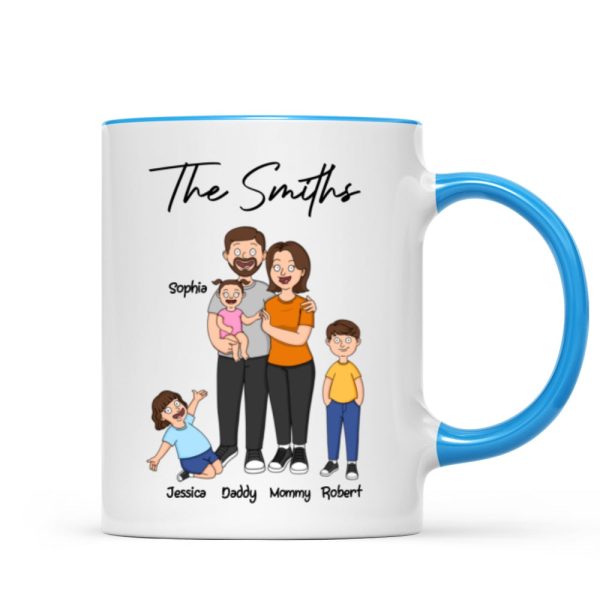 Funny Family Style Dad Mom And Kids Personalized Mug