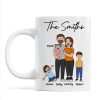 Funny Family Style Dad Mom And Kids Personalized Mug