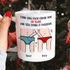 Funny Naughty Couple Fond-ling Each Other For Years, Personalized Couple Mug, Christmas Tree Decor