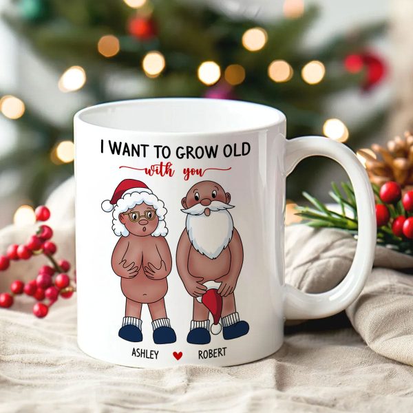 Funny Old Couple Personalized Mug Christmas Gift for Him for Her