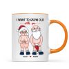 Funny Old Couple Personalized Mug Christmas Gift for Him for Her