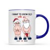 Funny Old Couple Personalized Mug Christmas Gift for Him for Her