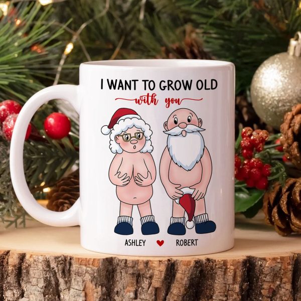 Funny Old Couple Personalized Mug Christmas Gift for Him for Her