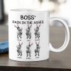 Funny Personalized White Ceramic Mug for Boss Custom Cartoon Donkey Team, Unique Office Gift for Coworkers, Hilarious Value-Priced Present