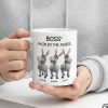 Funny Personalized White Ceramic Mug for Boss Custom Cartoon Donkey Team, Unique Office Gift for Coworkers, Hilarious Value-Priced Present