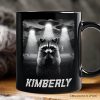 Funny Raccoon UFO Personalized Mug, Unisex Black Gift with Custom Name