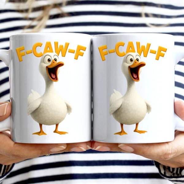 Funny Rooster Mug, Colorful Cartoon Art for Morning Coffee & Office Laughs, a unique gift for Coworkers and Friends