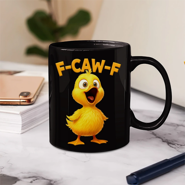 Funny Rooster Mug, Colorful Cartoon Art for Morning Coffee & Office Laughs, a unique gift for Coworkers and Friends
