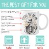 Funny Skeleton Coffee Mug Sarcastic Humor Mug, Gift for Coworker Best Friend Boss, Birthday Christmas Funny Coffee Cup