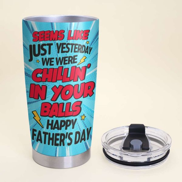 Funny Sperm Happy Day Daddy 05NAHN080523TM Personalized Tumbler Gift