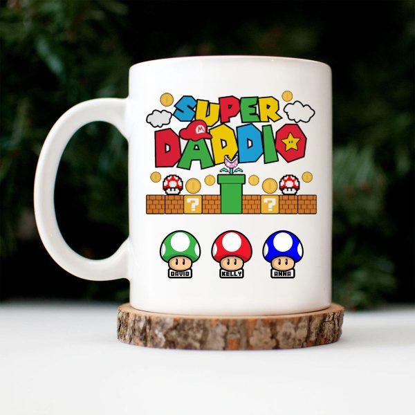 Funny Super Daddio Gift For Father's Day Personalized Ceramic Mug
