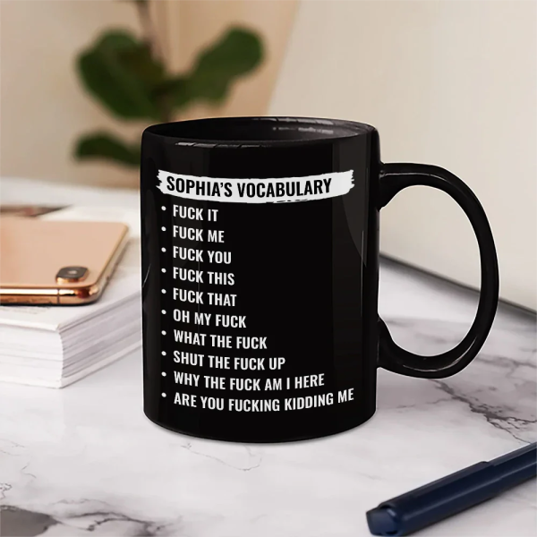 Funny Vocabulary At Work For Colleague And Bestie - Personalized Mug