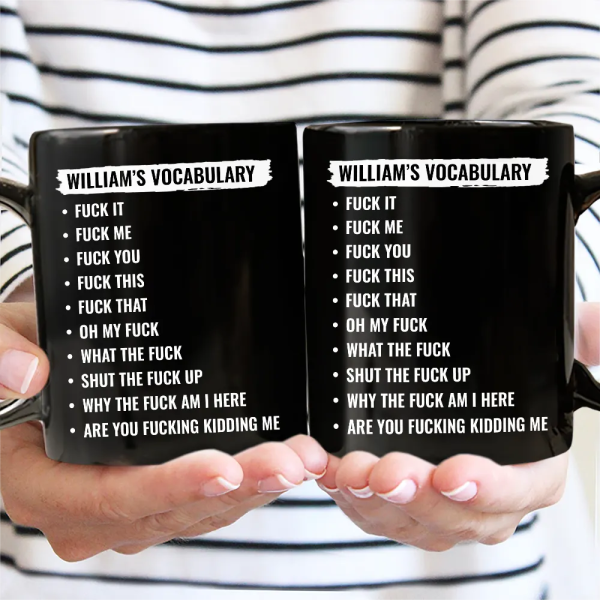 Funny Vocabulary At Work For Colleague And Bestie - Personalized Mug