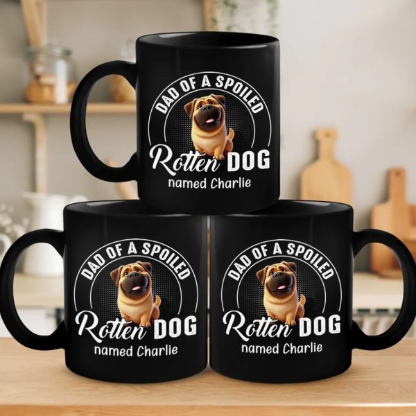 Fur, Chaos, And A Whole Lot Of Attitude - Dog & Cat Personalized Custom Black Mug - Gift For Pet Owners, Pet Lovers