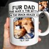 Fur Dad The Man The Myth The Snack Dealer - Personalized Custom Coffee Mug - DOG049_MG