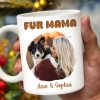 Fur Mama With Loving Pet Owner - Personalized Custom Coffee Mug - PET085_MG