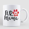 Fur Mama Woman In Red Dogs Personalized Coffee Mug