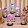 Galaxy Eternal Rose in Dome with LED Lights – Romantic Gift for Valentine’s Day, Mother’s Day, Wedding