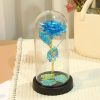 Galaxy Eternal Rose in Dome with LED Lights – Romantic Gift for Valentine’s Day, Mother’s Day, Wedding