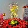 Galaxy Eternal Rose in Dome with LED Lights – Romantic Gift for Valentine’s Day, Mother’s Day, Wedding