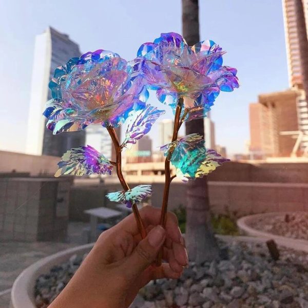 Galaxy LED Forever Rose – 5/10pcs Colorful Artificial Flowers