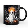 Ghost Night Halloween Personalized Mug, Spooky Horror Gift with Custom Name