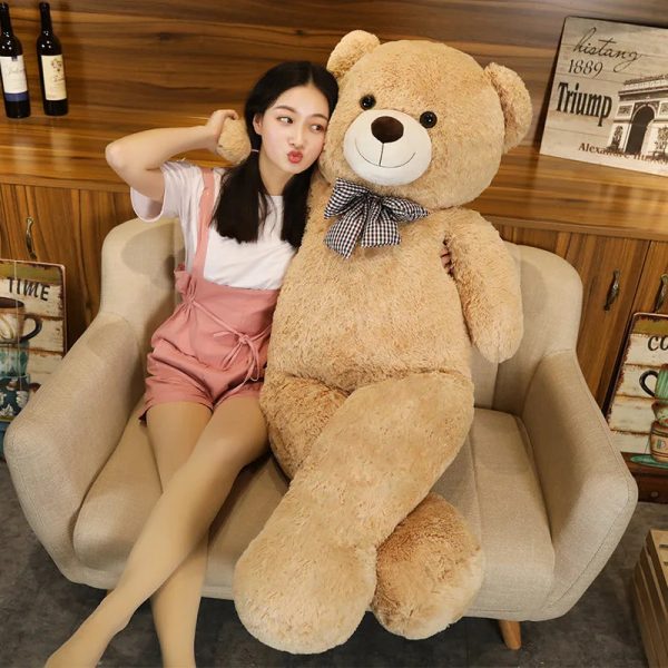 Giant 105cm Soft Teddy Bear - Adorable Plush Hugging Pillow for Kids