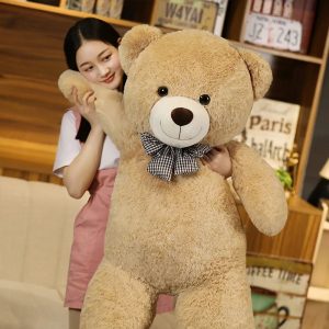 Giant 105cm Soft Teddy Bear - Adorable Plush Hugging Pillow for Kids