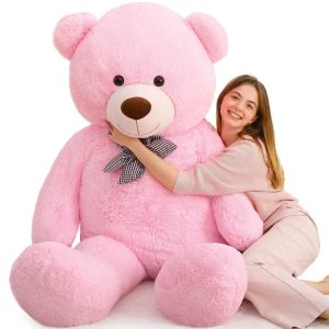 Giant 6-Foot Pink Teddy Bear Plush Toy for Valentine’s Gift
