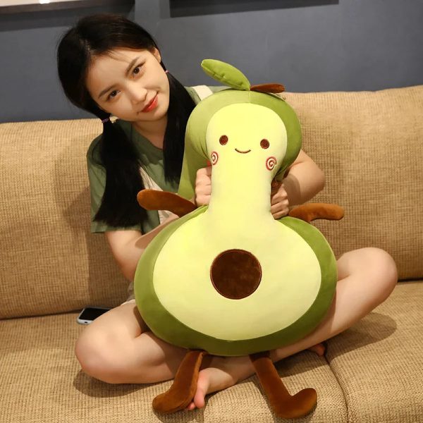Giant Avocado Plush Toy - Soft, Cuddly Fruit Cushion for Kids & Gifts