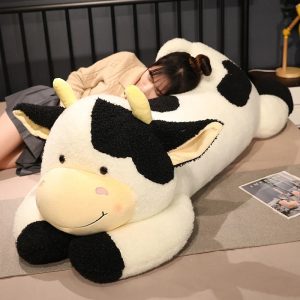 Giant Colorful Highland Cow Plush Toy - Jumbo Soft Body Pillow for Kids